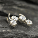 Sparkly Diamond Earrings - Square Diamond Earrings - Long Square Earrings