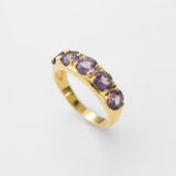 Stunning Amethyst Half Eternity Ring in 18k Gold Vermeil – Perfect for unique gifting and stylish everyday elegance.