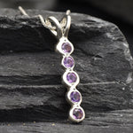 Amethyst Pendant, Natural Amethyst, February Birthstone, Bubble Pendant, Purple Pendant, Amethyst Necklace, Layering Necklace, 925 Silver