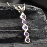 Amethyst Pendant, Natural Amethyst, February Birthstone, Bubble Pendant, Purple Pendant, Amethyst Necklace, Layering Necklace, 925 Silver