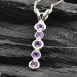 Amethyst Pendant, Natural Amethyst, February Birthstone, Bubble Pendant, Purple Pendant, Amethyst Necklace, Layering Necklace, 925 Silver