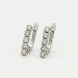 Gold Diamond Earrings - Diamond Bar Earrings, Gold Drop Earrings