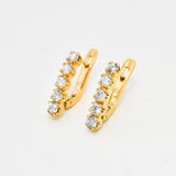 Diamond Drop Earrings - Vertical Silver Earrings - Long Diamond Earrings