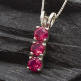 Charming Created Ruby Pendant in 925 Sterling Silver, a timeless gift reflecting passion, perfect for everyday elegance and July celebrations.