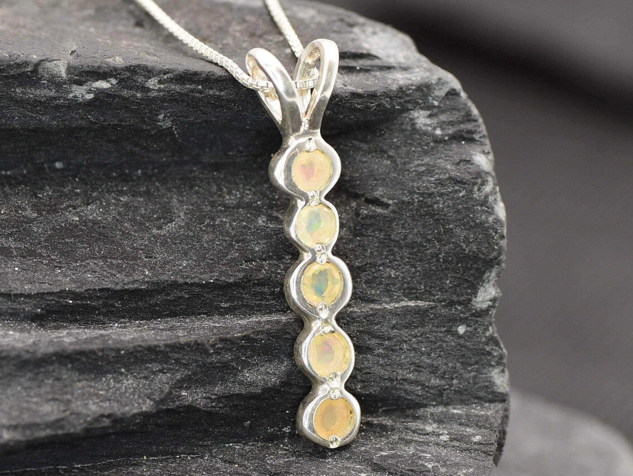 Fire Opal Pendant, Natural Opal, October Pendant, Opal Pendant, Cluster Pendant, Round Opal Pendant, Opal Necklace, Bubble Pendant, Silver