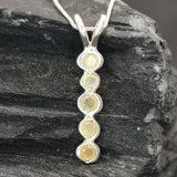 Fire Opal Pendant, Natural Opal, October Pendant, Opal Pendant, Cluster Pendant, Round Opal Pendant, Opal Necklace, Bubble Pendant, Silver