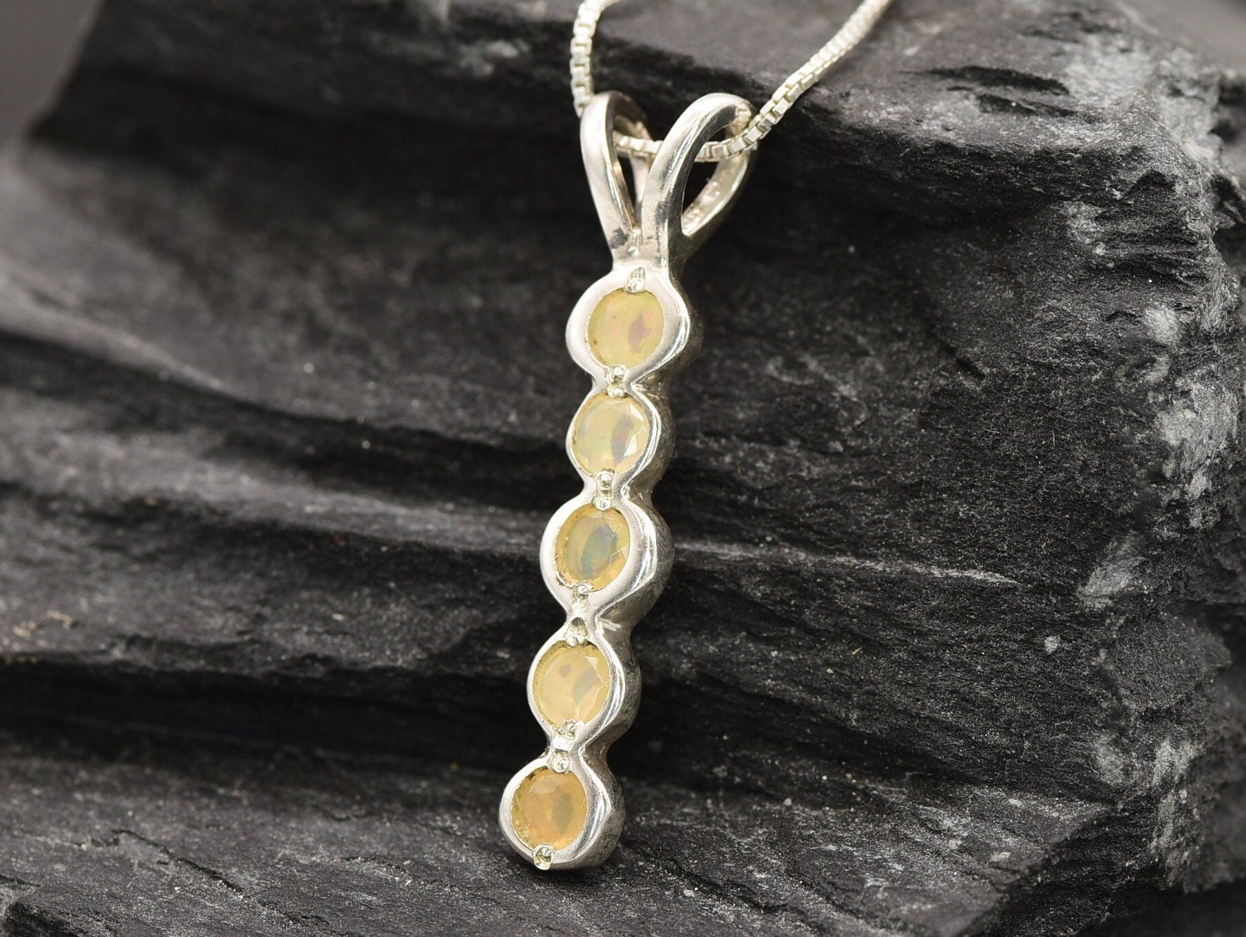 Fire Opal Pendant, Natural Opal, October Pendant, Opal Pendant, Cluster Pendant, Round Opal Pendant, Opal Necklace, Bubble Pendant, Silver