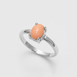 Pink Coral Ring - Angel Skin Coral Ring - Vintage Promise Ring