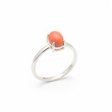 Pink Coral Ring - Angel Skin Coral Ring - Vintage Promise Ring