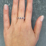 Elegant 925 Sterling Silver ring featuring a round Created Red Ruby, perfect for July birthdays and special occasions.