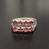 Pink Tourmaline Ring, Tourmaline Ring, Natural Tourmaline, Silver Double Ring, October Ring, Unique Pink Ring, Solid Silver Ring, Tourmaline