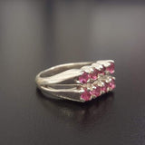 Pink Tourmaline Ring, Tourmaline Ring, Natural Tourmaline, Silver Double Ring, October Ring, Unique Pink Ring, Solid Silver Ring, Tourmaline