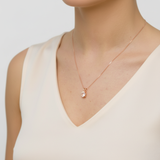 Luxurious Rose Gold Vermeil necklace featuring an exquisite Pink Oval Morganite Pendant, perfect for everyday elegance and gifting.
