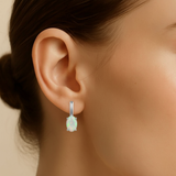 Charming White Opal Earrings in 925 Sterling Silver, featuring unique Australian opals. Perfect for October birthdays and special events!