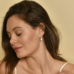 Elegant White Opal Earrings in 925 Sterling Silver, showcasing natural Australian opals. A perfect gift for October birthdays!