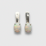 White Opal Earrings - Natural Australian Opal, October Birthstone Earrings made in 925 Sterling Silver. Ideal for everyday wear and perfect for birthday gifting and special occasions.