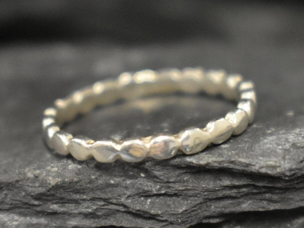 Silver Bubble Band, Bubble Band, Dainty Ring, Stackable Ring, Bohemian Boho Band, Solid Silver Ring, Sterling Silver Band, Wedding Band,Gift