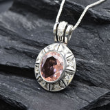 2257-P-cMOR: Sterling Silver 925 Created Morganite