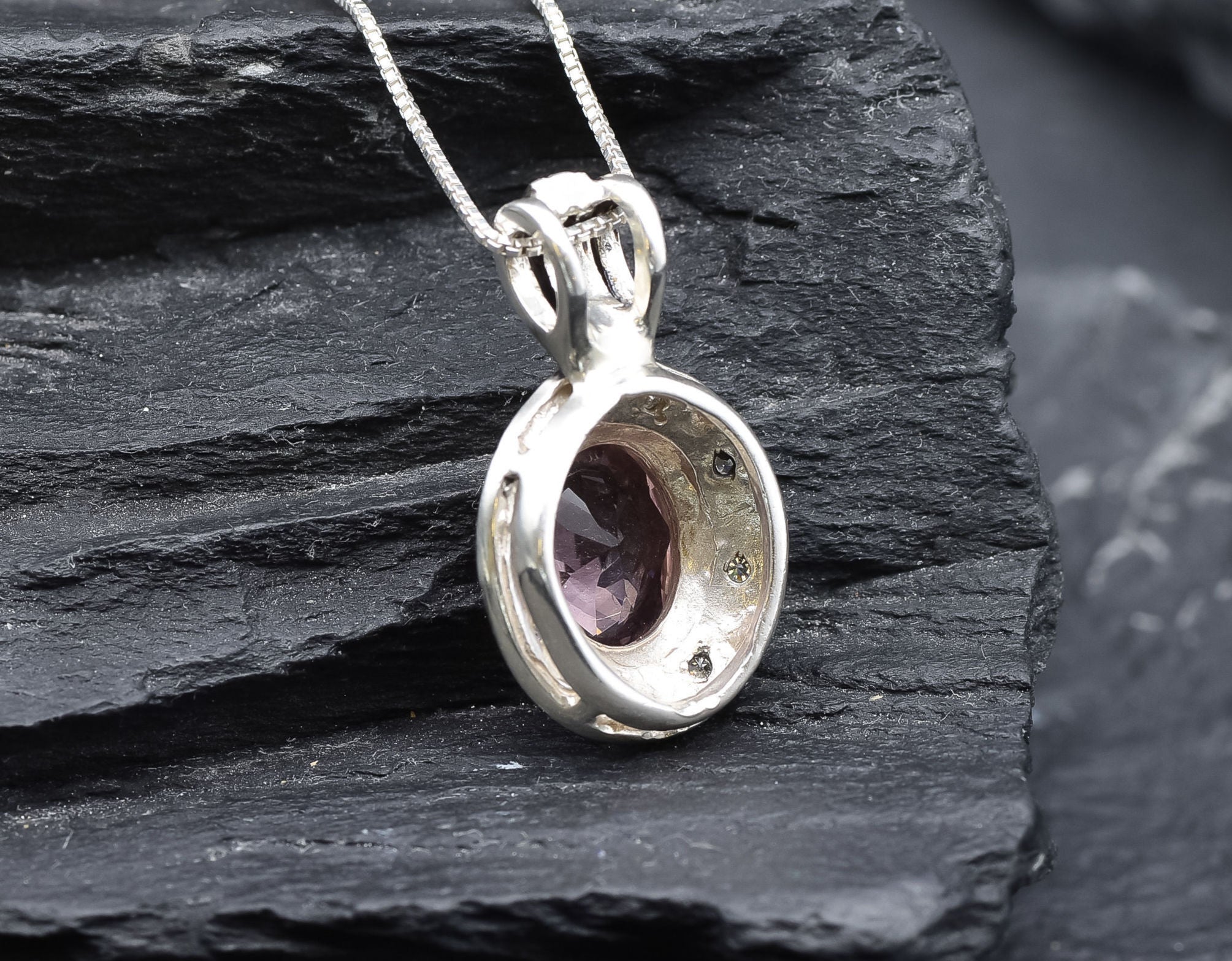 2257-P-cMOR: Sterling Silver 925 Created Morganite