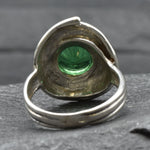 Dazzling 925 Sterling Silver ring with a round Created Green Emerald, perfect for everyday elegance and meaningful celebrations.