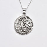 Sun & Moon Necklace - Crescent Moon Pendant - Gold Celestial Necklace