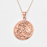 Sun & Moon Necklace - Celestial Silver Pendant - Crescent Moon Necklace
