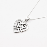Tribal Heart Pendant - Elegant silver heart necklace crafted from 925 Sterling Silver, perfect for daily wear and gifting.