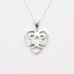 Tribal Heart Pendant on display - A stunning 925 Sterling Silver necklace that embodies love, ideal for anniversaries and celebrations.
