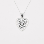 Tribal Heart Pendant - Silver Heart Necklace - Unique Love Pendant made in 925 Sterling Silver. Ideal for everyday wear and perfect for birthday gifting and special occasions.