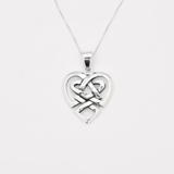 Tribal Heart Pendant - Silver Heart Necklace - Unique Love Pendant made in 925 Sterling Silver. Ideal for everyday wear and perfect for birthday gifting and special occasions.