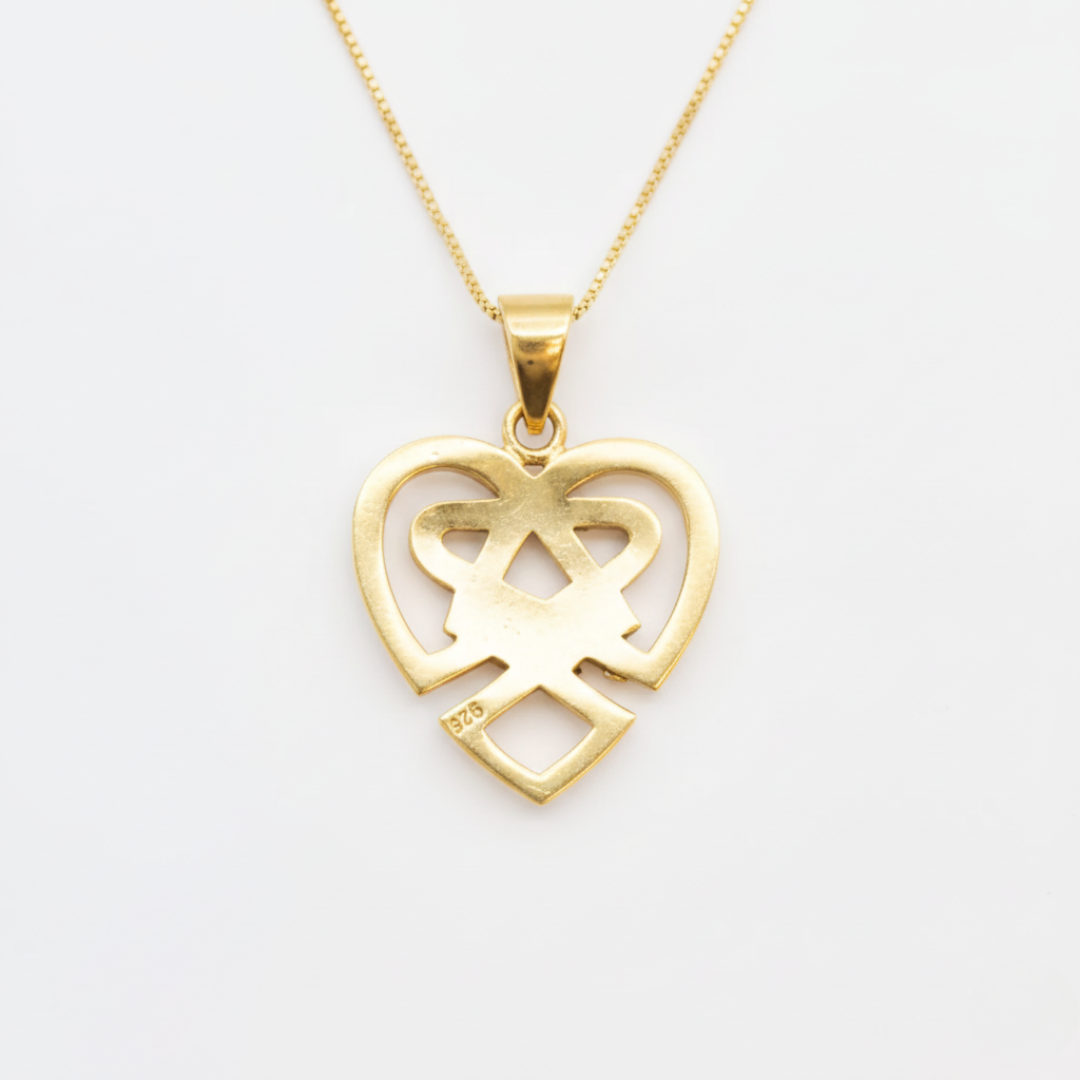 Delicate Gold Celtic Heart Pendant - Made from 18k Gold Vermeil, a timeless piece for everyday elegance and special gifts.