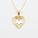 Delicate Gold Celtic Heart Pendant - Made from 18k Gold Vermeil, a timeless piece for everyday elegance and special gifts.
