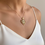 Gold Celtic Heart Necklace - Intricate design in 18k Gold Vermeil, perfect for daily wear and special celebrations.