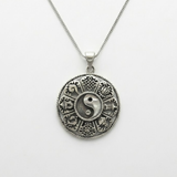 Yin Yang Necklace -  Silver Yin Yang Pendant - Good Luck Necklace