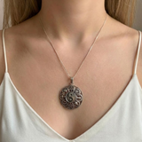 Yin Yang Necklace -  Silver Yin Yang Pendant - Good Luck Necklace