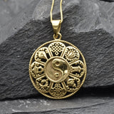 Yin Yang Necklace -  Silver Yin Yang Pendant - Good Luck Necklace
