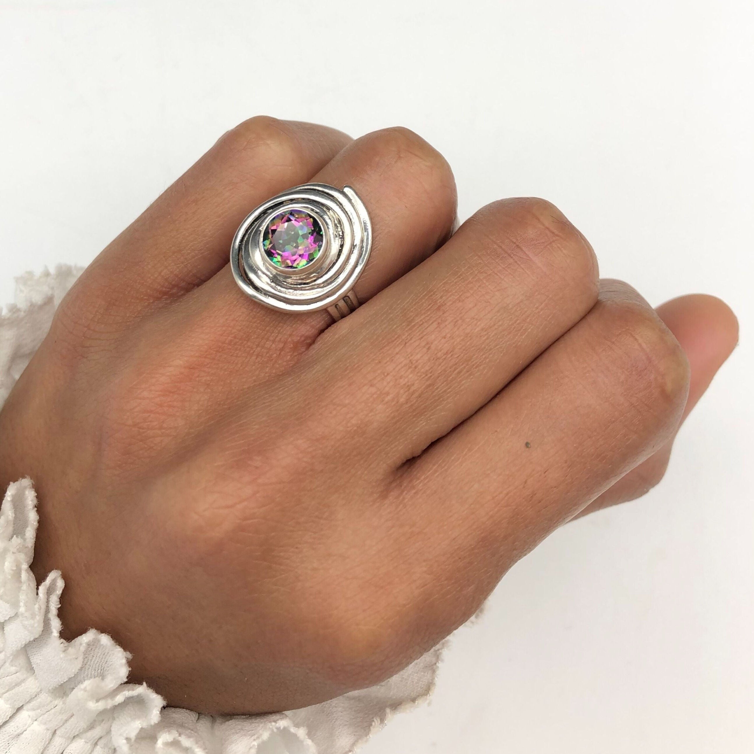 2682-R-nMYT: Sterling Silver 925 Mystic Topaz