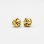 Dainty Gold Knot Earrings - Gold Knot Studs - Gold Ball Earrings made in 18k Gold Vermeil. Ideal for everyday wear and perfect for birthday gifting and special occasions.