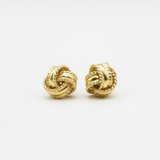 Dainty Gold Knot Earrings - Gold Knot Studs - Gold Ball Earrings made in 18k Gold Vermeil. Ideal for everyday wear and perfect for birthday gifting and special occasions.