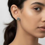 Beautiful Silver Flower Studs - Stunning 925 Sterling Silver rose earrings, perfect for adding charm to any outfit or gifting.