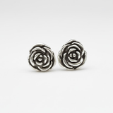 Silver Flower Studs - Silver Rose Studs - Silver Flower Earrings made in 925 Sterling Silver. Ideal for everyday wear and perfect for birthday gifting and special occasions.