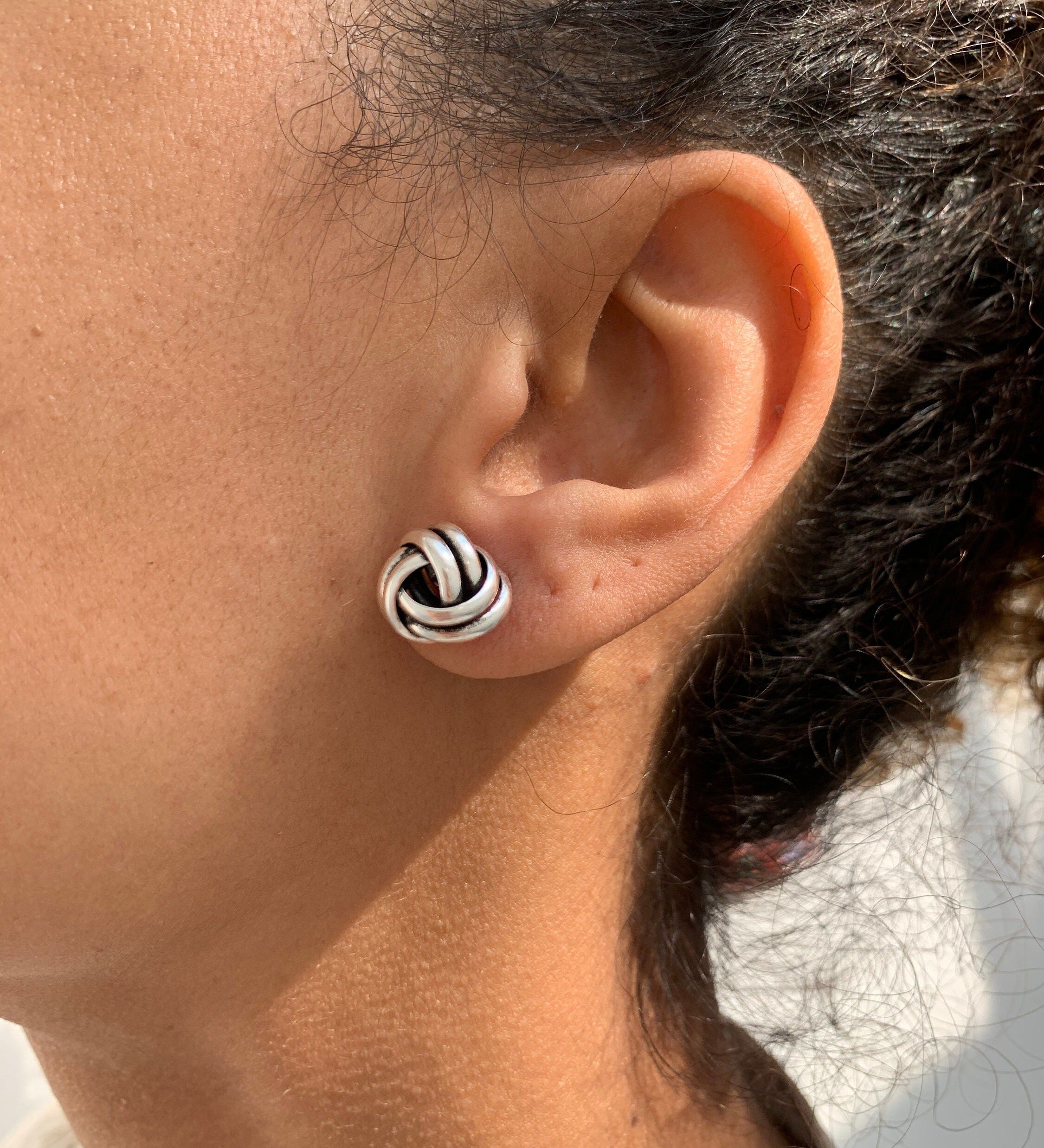 Silver Knot Studs, Silver Knot Earrings, Friendship Knot Earrings, Small Knot Studs, Knot Studs, Minimalist Silver Studs, 925 Silver Studs