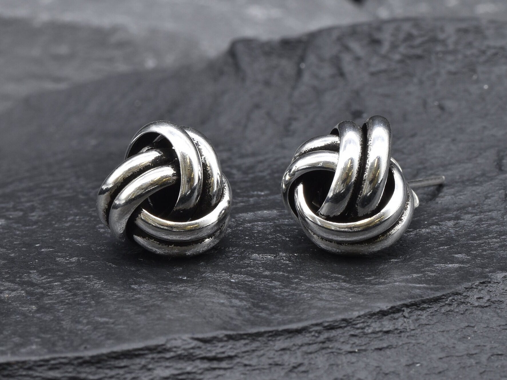Silver Knot Studs, Silver Knot Earrings, Friendship Knot Earrings, Small Knot Studs, Knot Studs, Minimalist Silver Studs, 925 Silver Studs