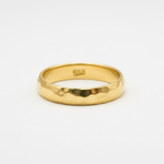 Gold Hammered Ring - Chic Minimalist Gold Band in 18k Gold Vermeil. Great for casual wear and memorable gifting occasions.