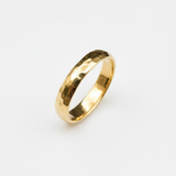 Gold Hammered Ring - Gold Wedding Band - Minimalist Gold Ring made in 18k Gold Vermeil. Ideal for everyday wear and perfect for birthday gifting and special occasions.