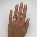Gold Hammered Ring - Timeless Gold Band made in 18k Gold Vermeil. Ideal for stacking and everyday elegance.