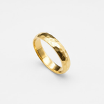 Gold Hammered Ring - Simple Gold Wedding Band crafted in 18k Gold Vermeil. Perfect for everyday styling and special events.
