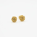 Gold Rose Studs - Timeless 18k Gold Vermeil Earrings, designed for daily elegance and perfect for gifting on special occasions.