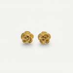 Gold Rose Studs - Everyday Earrings - Small Flower Earrings made in 18k Gold Vermeil. Ideal for everyday wear and perfect for birthday gifting and special occasions.
