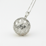Unique Silver Floral Pendant - Intricate Flower of Life design in 925 Sterling Silver, perfect for daily wear and special gifts.